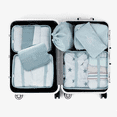 thumbnail image 4 of 7/8 Pcs Set Travel Organizer Storage Bags Suitcase Packing Cubes Set Cases Portable Luggage Clothes Shoe Tidy Pouch Folding (7PCS-Blue), 4 of 7
