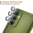 thumbnail image 2 of Handy Belt Clip Holster Kickstand Phone Case For Samsung Galaxy A35 5G with Built-in Camera Lens Protector (Tempered Glass), Impact Resist Shockproof Heavy Duty Protective Defender Cover (Army Green), 2 of 7