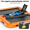 thumbnail image 3 of XYX for iPad 9th/8th/7th Generation 10.2 inch Case, 3in1 Heavy Duty Shockproof Tablet Case with Stand, Shoulder Strap, Orange, 3 of 7