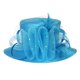 thumbnail image 1 of Chicheadwear Braid Sombrero con malla y plumas - Azul ChicHeadwear Sombrero para el sol, 1 of 1