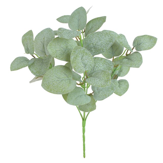 Toystoory Hojas de eucalipto Planta artificial Hojas Centro de Hojas Oficina en el hogar Fiesta de boda Decoración Planta Plantas Artificiales gris blanco Toystoory HA6648-01B