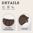 thumbnail image 5 of TEMOFON Womens Capri Pants Summer Cropped Pants Straight Leg Waisted Drawstring Pants with Pockets Lounge Brown XXL, 5 of 9