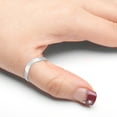 thumbnail image 2 of Floreo 10k White Gold 2mm High Polish Curved Waved Stackable Thumb Ring, 2 of 2