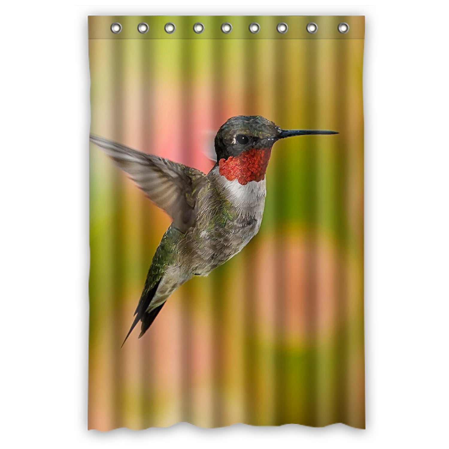ZKGK Hummingbird Waterproof Shower Curtain Bathroom Decor Sets with Hooks 48x72 Inches