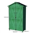 thumbnail image 2 of Outdoor 35.6"x 18.1"x 66.15" L Wood Storage Shed, Garden Tool Cabinet with Waterproof Asphalt Roof, Double Doors, Multiple-tier Shelves,Forest Green, 2 of 5