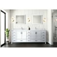 thumbnail image 3 of Marble Topped Double Bath Vanity In White With Faucet And Mirrors 84 In. W X 22 D Countertop, Included 34, 3 of 7