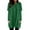 Green, variant on Women's Long Sleeve Print Top - Round Neck, Pocket Detail, Autumn Winter - Polyester Fabric for Casual & Athletic Wear