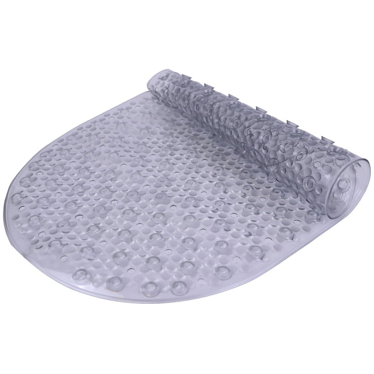 Mainstays Oval Bubble Bathtub Mat, Charcoal, 15x27 Inches photo 4