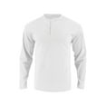 thumbnail image 3 of yillto Ribbed Long Sleeve Tops for Mens V Neck Buttons Slim Shirts Athletic Gym Lightweight Tee, 3 of 7