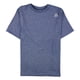 thumbnail image 1 of Reebok Heathered Crew Neck Performance Camiseta básica para hombre, azul, XX-Large, 1 of 1