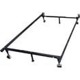 thumbnail image 1 of Kings Brand Furniture Cadre de Lit en Métal Réglable Robuste Grand, Full, Full TG, Simple, Simple TG, avec Rouleaux de Tapis et Roues Verrouillables, 1 of 1