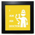 thumbnail image 1 of Stéthoscope Médecin Corps Position Noir Carré Cadre Photo Mur Table, 1 of 3