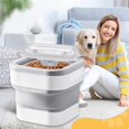thumbnail image 3 of Contenedor Hermética de Almacenamiento de Comida para Perros, Caja de Almacenamiento de Alimentos para Mascotas Hermético Plegable con Taza Medidora, Contenedores para Alimentos Perro, 3 of 4