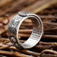 thumbnail image 4 of Feng Shui Pixiu Mani Mantra Protection Wealth Ring Amulet Wealth Lucky Open Adjustable Ring Buddhist, 4 of 5
