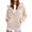 White, variant on Women's Zip-Up Hooded Sweatshirt Pumpkin Face Print Long Sleeve Casual Jacket with Pockets for Daily Wear