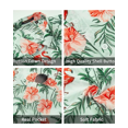 thumbnail image 3 of Men's Hawaiian Button Down Shirt Flamingo Palm Print Coral Pink Summer Beach Wear, 3 of 5