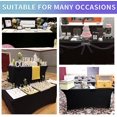 thumbnail image 5 of 4 Pack Spandex Table Cover for 8ft Folding Tables Fitted Rectangular Tablecloth Stretch Table Cover Polyester Washable Tablecloth Protector for Wedding,Trade Shows,Banquet,Cocktail,Party (Black), 5 of 7