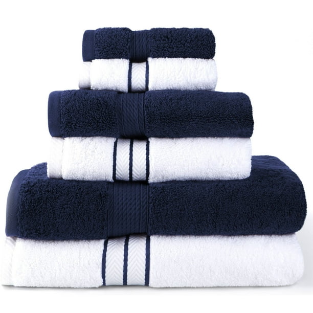 Superior 900 GSM Egyptian Quality Cotton 6Piece Combo Towel Set