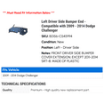 thumbnail image 2 of Left Driver Side Bumper End - Compatible with 2009 - 2014 Dodge Challenger 2010 2011 2012 2013, 2 of 2