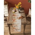 thumbnail image 5 of Ldtrchee Orange Botanical Table Runner 70 Inches, Farmhouse Leaf Fall Thanksgiving Bed Runner Dresser Scarves Tabletop for Indoor Outdoor Parties/Ceremony/Banquet, 13" x 70", 5 of 8