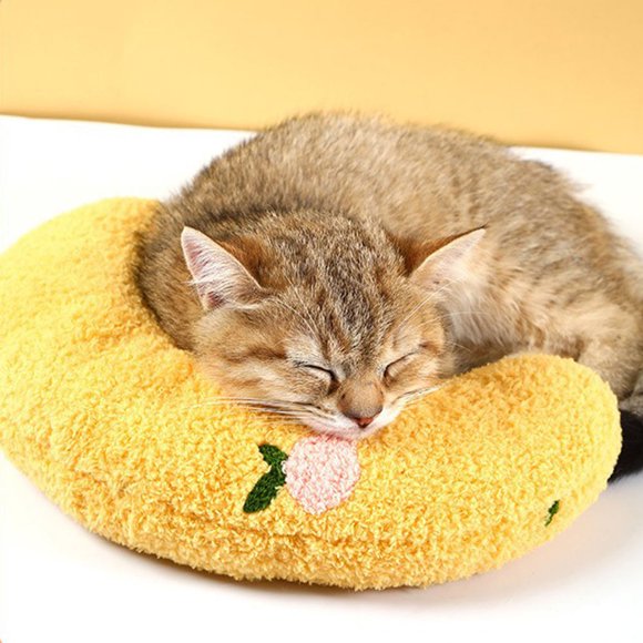 VERDANVERSE 2pcs Lovely Pet Sleeping Pillow Flannelette Yellow for Dogs