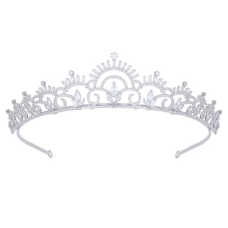 Believe by Brilliance Silver Plated Heart Tiara with Cubic  display picture 1