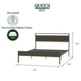thumbnail image 4 of Dtwnek Platform Bed Frame with Wood Headboard Footboard, Metal Wood Bed for Home, Bedroom, Dark Brown, 4 of 9