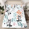 thumbnail image 2 of Homewish Kawaii Grey Wolf 4 Pieces Queen Sheet Sets for Child Boys Girls,Chic Floral Flower Ultra Soft Flat Sheet,Cartoon Animal Queen Fitted Sheet,Super Cozy Room Decor, 2 of 7