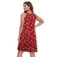 thumbnail image 3 of Vestido de verano BELAROI para mujer, talla grande, casual, cuello en V, estampado floral, holgado, sin mangas, camisa sin mangas, funda de playa con bolsillos (3 unidades, Flower100), 3 of 6