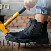 Steel Toe Work Boots for Men Women Leather Safety Shoes Waterproof Construction Shoes Hiking Boots Industrial Work Shoes
