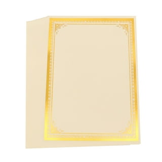 MAGICLULU 10pcs Certificate Paper for Writing Printer Paper Blank Award  Paper Blank Gold Foil Border Document cardstock Paper Office Blank Diploma  Paper Certificate Paper Supplies
