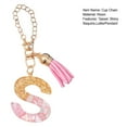 thumbnail image 7 of Tnobhg Cup Chain Shiny Glitter Sequins Initial Shape Pendant Tumbler Charm Resin Initials Keychain with Tassel Decor Bag Accessories, 7 of 7