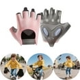 thumbnail image 2 of FYDUU Kids Bike Gloves Outdoor Sports Cycling Gloves Kids Half Finger Fingerless Workout Gloves Breathable Fashionable Cute 10-12 Years, 2 of 4