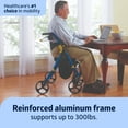 thumbnail image 3 of Medline Rolling Walker, Rollator with Seat and 8-In Wheels, Lightweight, Blue, 300-lb Capacity, Aluminum, Memory Foam Seat, 3 of 6