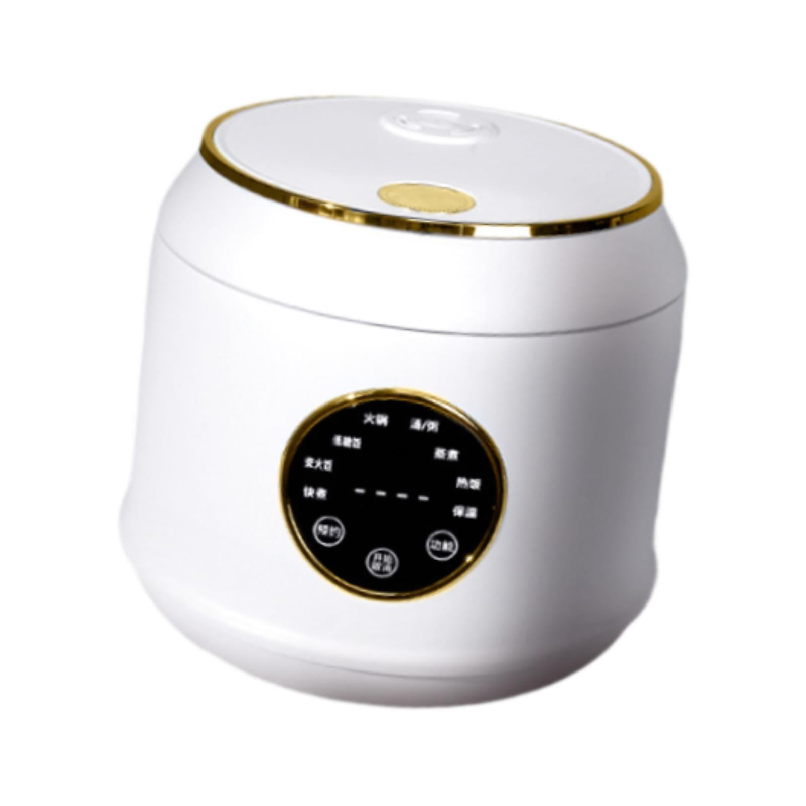 Fancyes Digital Rice Cooker Auto Keep Warm 2L 7 Cooking Function for Pasta Eggs Soup white
