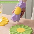 thumbnail image 5 of 2pcs Silicone Tablemat Heat Resistant Pot Holder Non-Slip Dishes Placemat Heat Insulation Pad Daisy Shaped Cookware Mat, 5 of 5