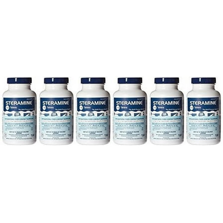 Steramine Quaternary Sanitizing Tablets (6 Pack of 150 Each), Blue
