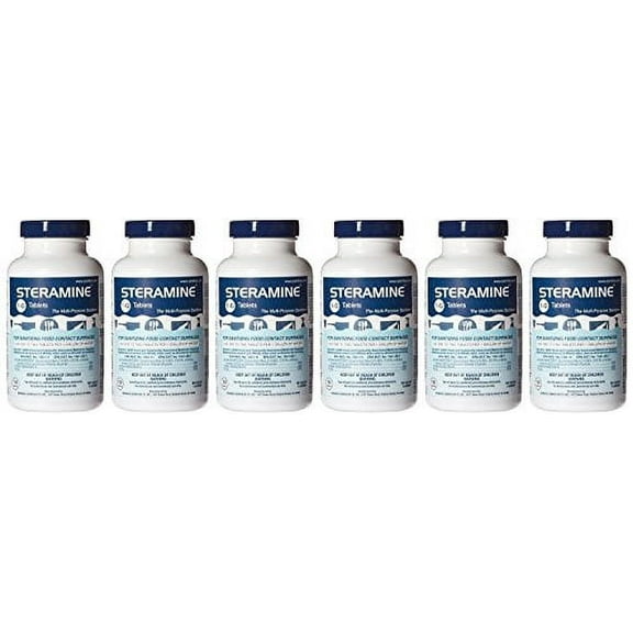 Clear Lake Enterprises Steramine Quaternary Sanitizing Tablets (6 Pack of 150 Each), Blue