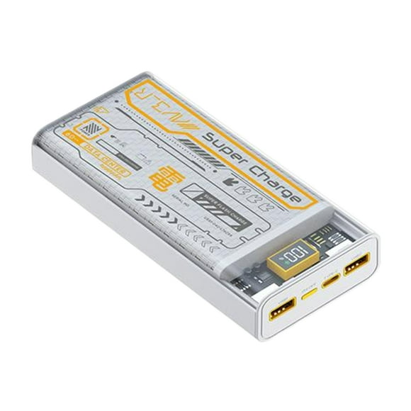 Methold Banco de energía de carga rápida para teléfono celular con indicadores LED inteligentes Baterías de general blanco 20000 mAh