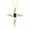 Amethyst, variant on Necklace Yellow Gold Plated Silver Cross Necklace with Gemstone & Diamonds Pendant with 18" Chain 7X5MM Garnet January Birthstone Womens Jewelry Silver Necklace For Women