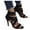 Black, variant on Strappy High Heels for Women Strech Band Pumps Heels Open Toe Walking Dress Sandals