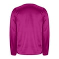 thumbnail image 5 of Blmnix Hot Pink Women's Tops V-Neck Long Sleeve Satin Boho Blouses for Women Clothing, 5 of 7