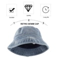 thumbnail image 2 of BRIGHTFUFU 1pc sombrero de cucharón sombrero de algodón retro denim gorra verano sombrero de sol al aire libre cabeza, 2 of 7