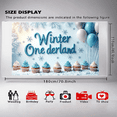 thumbnail image 6 of LUUFILx Winter Wonderland Birthday Backdrop Banner Background for Party Supplies Snowflake Decorations Photography Props Baby Showers Anniversary, 6 of 8