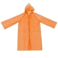 thumbnail image 1 of Injueey Chubasqueros impermeables portátiles reutilizables para niños, chubasquero desechable para niños, chubasquero con capucha para niños, Poncho Paraguas de lluvia naranja 0.03 mm Injueey HA5263-04B, 1 of 6