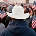 thumbnail image 5 of Homeyce 250th Anniversary Embroidered Cowboy Hat Patriotic Cowboy Hat 250 Years Later Still Standing,White, 5 of 5
