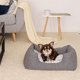 thumbnail image 2 of Dog Bed Reversible Cushion Basket Dogs, (S) 60x50 cm Gray, 2 of 5