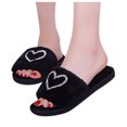 thumbnail image 5 of Vedolay Fuzzy Slippers Women Cozy Home Slippers Winter House Shoes Indoor Outdoor Black,40-41, 5 of 5