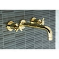 thumbnail image 2 of Kingston Brass KS8122DX Concord 2-Handle Wall Mount Bathroom Faucet, Polished Brass, 2 of 3