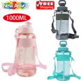 thumbnail image 2 of Botella De Agua Deportiva Con Pajita Botellas De Agua De Gran Capacidad Con Marcador Para Acampar Fitness Gimnasio Deportes Al Aire Libre Eigraketly OD014866-03, 2 of 6